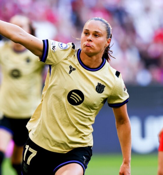 Ewa Pajor celebra un gol ante el Bayern en el Allianz Arena EFE