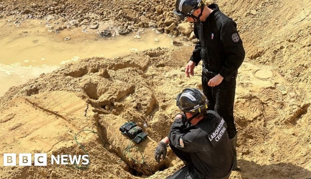 Bomb disposal experts detonated the bomb in situ