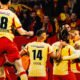 Los jugadores del Lens celebran uno de los goles ante el Toulouse @RCLens