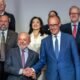 Lula y Merz junto a ministros de Alemania y Brasil, tras una reunión en Hannover. Imagen: Michael Kappeler/dpa/picture alliance