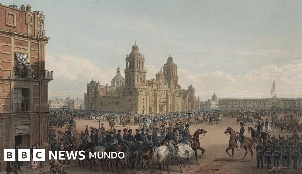 La bandera estadounidense fue izada en el Zócalo de Ciudad de México el 14 de septiembre de 1847.