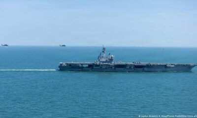 El portaaviones USS George H. W. Bush zarpó el mes pasado de Norfolk, Virginia, para su despliegue. (Archivo: 31.03.2026) Imagen: Jayden Brown/U.S. Navy/Planet Pix/ZUMA/picture alliance