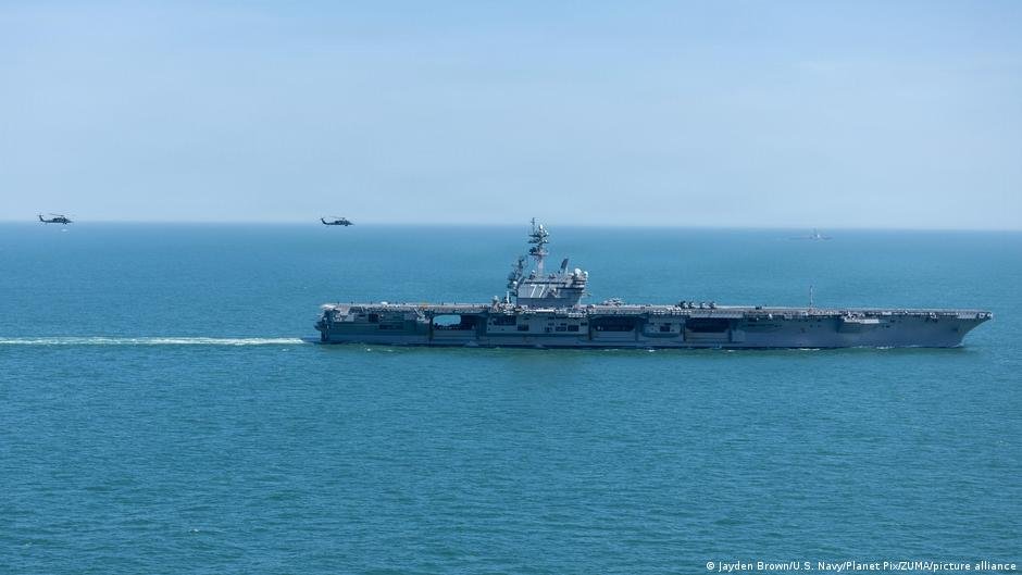 El portaaviones USS George H. W. Bush zarpó el mes pasado de Norfolk, Virginia, para su despliegue. (Archivo: 31.03.2026) Imagen: Jayden Brown/U.S. Navy/Planet Pix/ZUMA/picture alliance