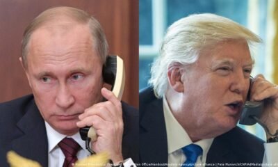 Los mandatarios de Rusia y Estados Unidos mantuvieron una conversación telefónica este miércoles. Imagen: Russian Presidential Press and Information Office/Handout/Anadolu Agency/picture alliance | Pete Marovich/CNP/AdMedia/picture alliance