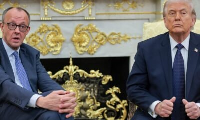 El presidente de los Estados Unidos, Donald Trump, y la canciller alemana, Friedrich Merz, se reúnen en el despacho oval de la Casa Blanca, marzo 3 [Foto: Jonathan Ernst/Reuters]
