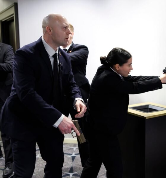 Agentes resguardan el hotel Hilton en Washington, luego de que Trump fuera evacuado. Foto: AP | Vídeo: EPV