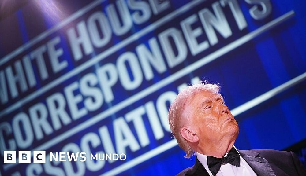 Trump, minutos antes del tiroteo en la cena de Corresponsales.