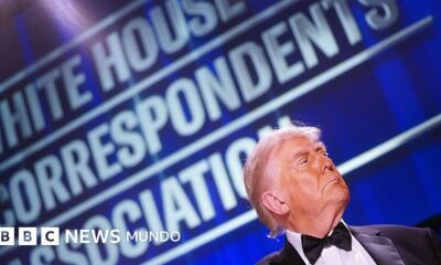 Trump, minutos antes del tiroteo en la cena de Corresponsales.