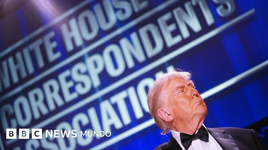 Trump, minutos antes del tiroteo en la cena de Corresponsales.