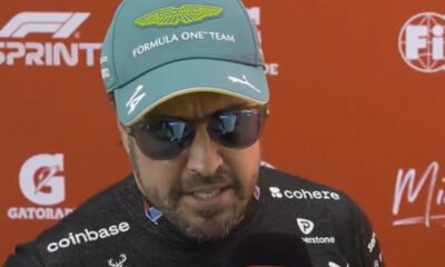 que Aston Martin — Alonso, al finalizar la qualy sprint. F1