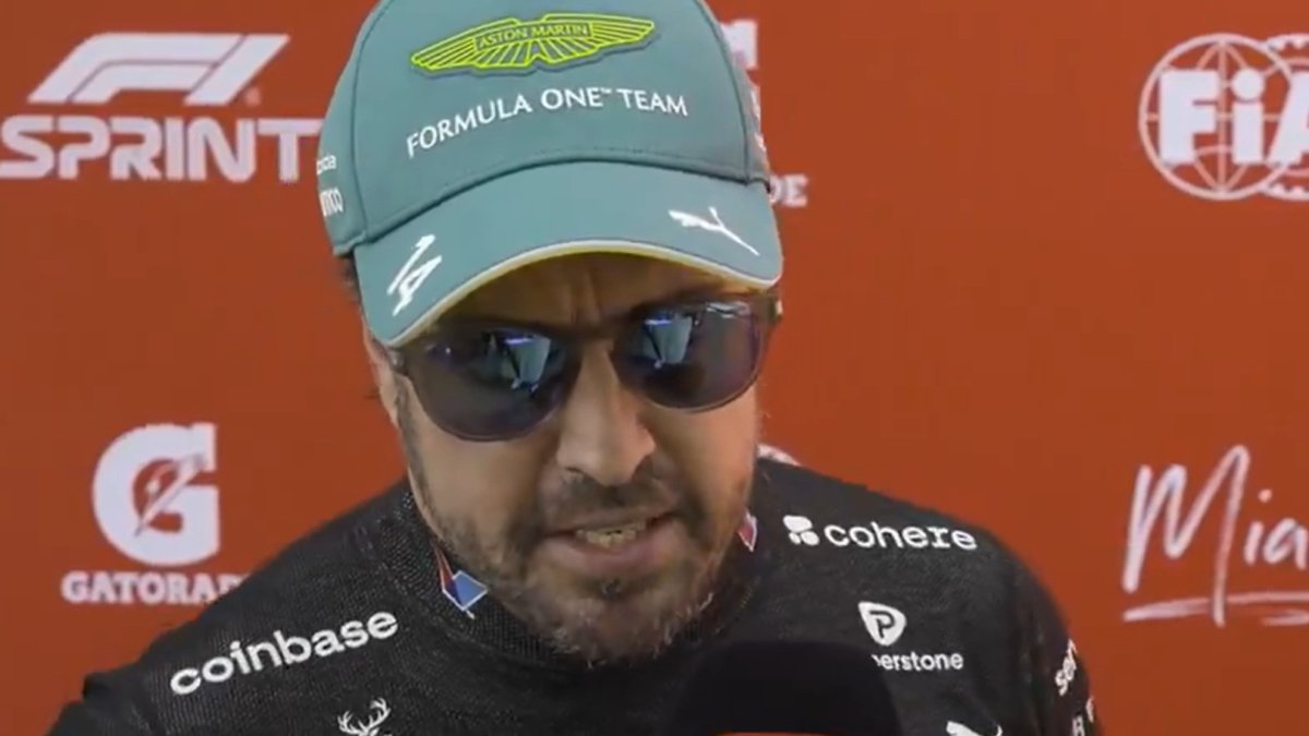 que Aston Martin — Alonso, al finalizar la qualy sprint. F1