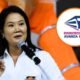 Keiko Fujimori se dirige al público en un evento, tras el anuncio de respaldo de Avanza País. Foto de: La República