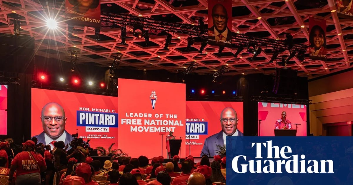 elecciones generales — Un encuentro electoral de Movimiento Nacional Libre. El partido de oposición de las Bahamas está campaña con el lema ‘Salven nuestra soberanía’