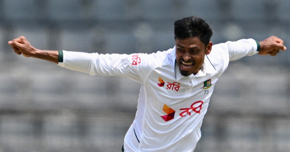 Bangladesh sella victoria — Imagen de la cobertura sobre Bangladesh beat Pakistan by 78 runs to clinch historic Test series win. Foto de: Munir uz Zaman/AFP