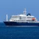 España permiso atracar — El MV Hondius permanece anclado frente a la costa de Cabo Verde Foto: AFP