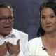 Los panelistas debaten sobre temas políticos, con Roberto Sánchez respondiendo a Keiko Fujimori. Foto de: La República