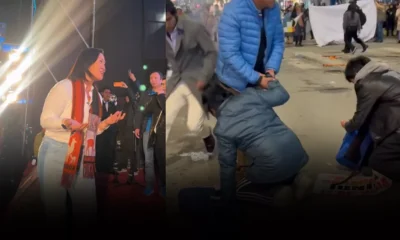 bombas lacrimógenas — El mitin de Keiko Fujimori en Huancayo se desarrolló en un ambiente de tensión, culminando con protestas y enfrentamientos. Foto de: El Búho
