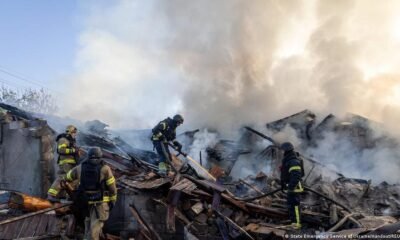 maniobras nucleares — Imagen de la cobertura sobre Moscow begins nuclear drills as Russia-Ukraine drone strikes intensify. Foto de: State Emergency Service of Ukraine/Handout/REUTERS