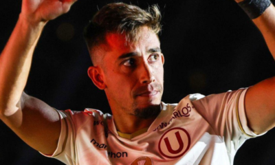 Pérez Guedes — El jugador, asociado a Universitario, es capturado en un momento de la cancha, justo antes de anunciar su partida del club. Foto de: Perú21