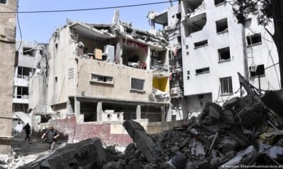 Bombardeos israelíes Líbano — Un edificio en ruinas en Líbano, afectado por los bombardeos de Israel. Foto de: Houssam Shbaro