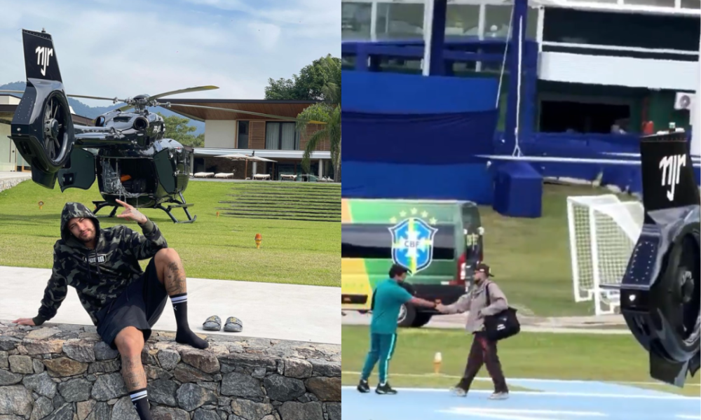regreso neymar — Imagen de la cobertura sobre VIDEO: Neymar llegó a la concentración de Brasil en su helicóptero personal. Foto de: Perú21