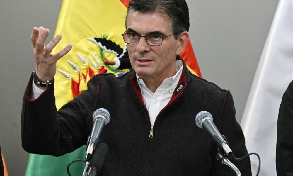 reorganiza gabinete — Imagen de la cobertura sobre Bolivian president to reshuffle cabinet amid antigovernment protests. Foto de: Aizar Raldes/AFP