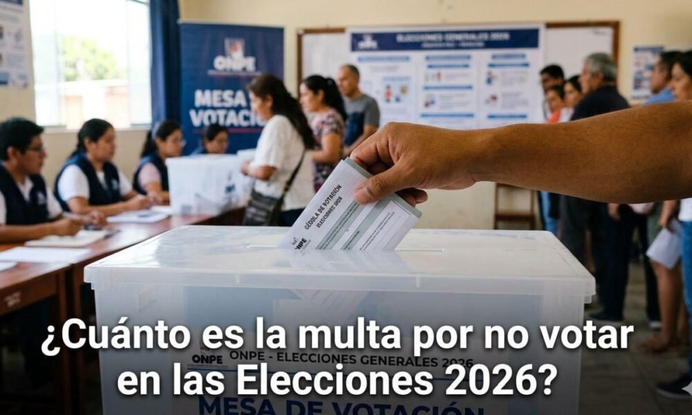 multa por no votar — Una persona deposita su voto en la urna, recordando la importancia de participar en las Elecciones 2026. Foto de: La República