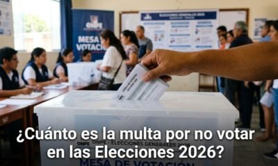 multa por no votar — Una persona deposita su voto en la urna, recordando la importancia de participar en las Elecciones 2026. Foto de: La República