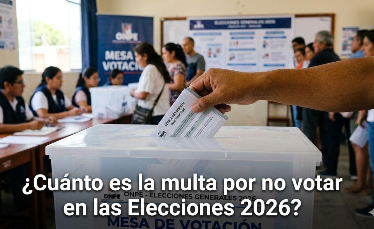 multa por no votar — Una persona deposita su voto en la urna, recordando la importancia de participar en las Elecciones 2026. Foto de: La República