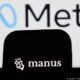empresas occidentales — Logotipos de las empresas Manus y Meta.. Tomada por: DW Español