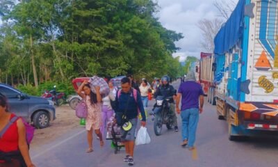 bloqueo carreteras productores arroceros Rioja — Productores en la zona de Rioja se encuentran en la carretera, manteniendo el bloqueo para exigir respuestas del Gobierno. Foto de: El Búho