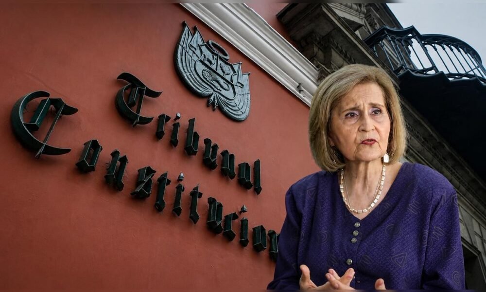 Luz Pacheco se encuentra en el Tribunal Constitucional, donde se discuten los detalles de su renuncia y el apoyo a otros funcionarios. Foto de: La República