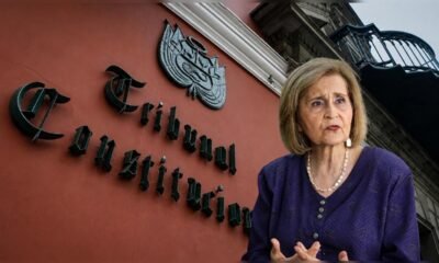 Luz Pacheco se encuentra en el Tribunal Constitucional, donde se discuten los detalles de su renuncia y el apoyo a otros funcionarios. Foto de: La República