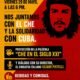 El cartel promocional anuncia la proyección de la película «Che en el siglo XXI» y un diálogo sobre la solidaridad con Cuba. Foto de: news.google.com