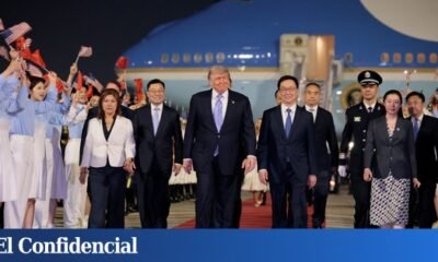 tregua comercial — El presidente Donald Trump a su llegada al aeropuerto de Pekín. Tomada por: Reuters/Evan Vucci