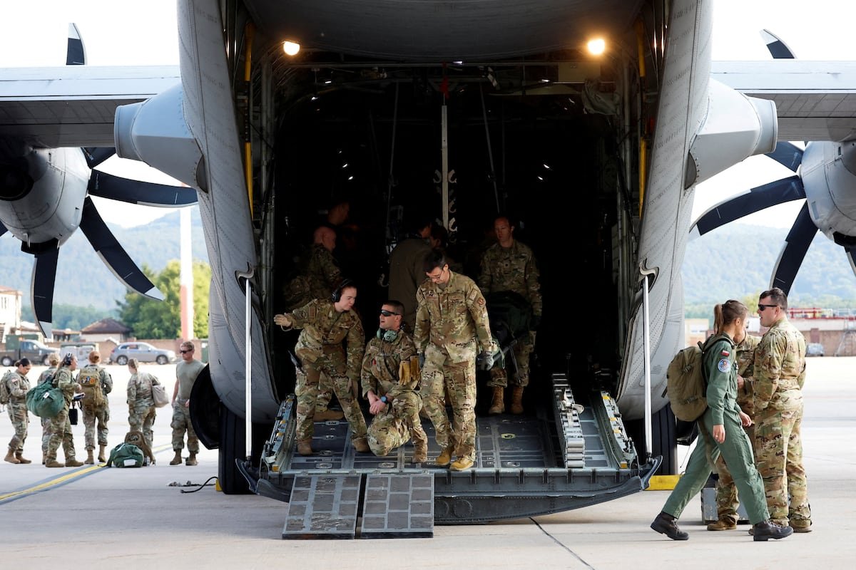 Trump advierte Europa — Ejercicio militar estadounidense en la base alemana de Ramstein, en una imagen de archivo. Heiko Becker (REUTERS)