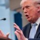 Trump califica — Imagen de archivo