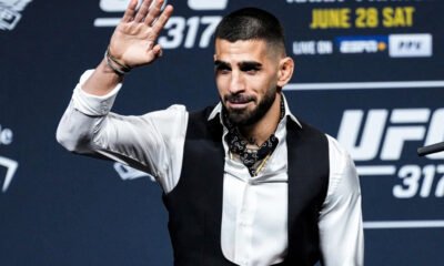 Casa Blanca — Ilia Topuria, en la rueda de prensa previa a UFC 317. UFC.