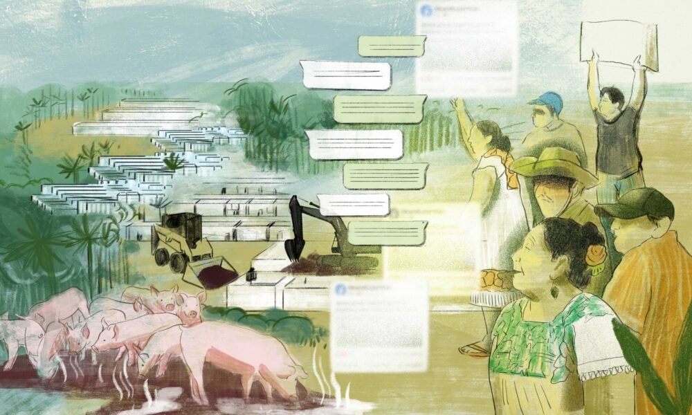 ataques digitales — Habitantes de Yucatán marchan en defensa de su territorio frente a la degradación ambiental y las amenazas contra defensores. Foto de: Colectivo Defensores y Protectores del Futuro de Ixil