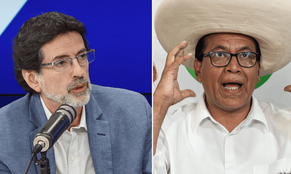proceso electoral — Un montaje fotográfico que muestra al presidente de México Andrés Manuel López Obrador a la izquierda y a un hombre con sombrero de charro a la derecha. Foto de: Exitosa Noticias