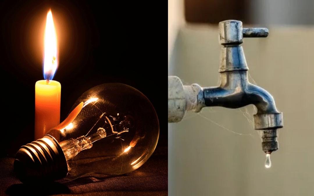 varios distritos — Representación gráfica de los servicios básicos de electricidad y agua afectados por cortes programados en diversos distritos de Lima. Foto de: Perú21