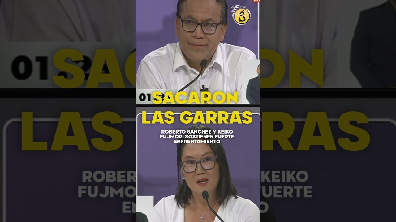 Keiko Fujimori y Roberto Sánchez intercambian críticas durante el debate, donde se dicen 'de todo'. Foto de: El Búho