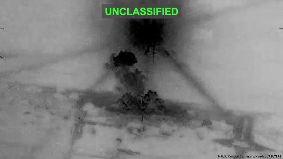 infraestructuras militares — Imagen de satélite que muestra los ataques aéreos de Estados Unidos tras el incidente en el estrecho de Ormuz. Foto de: U.S. Central Command/Handout/REUTERS