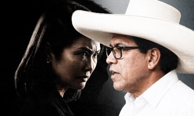 dilema político peruano — La actriz de la serie 'El dilema peruano' aparece en un primer plano junto a un hombre con sombrero y lentes. Foto de: IDL-Reporteros