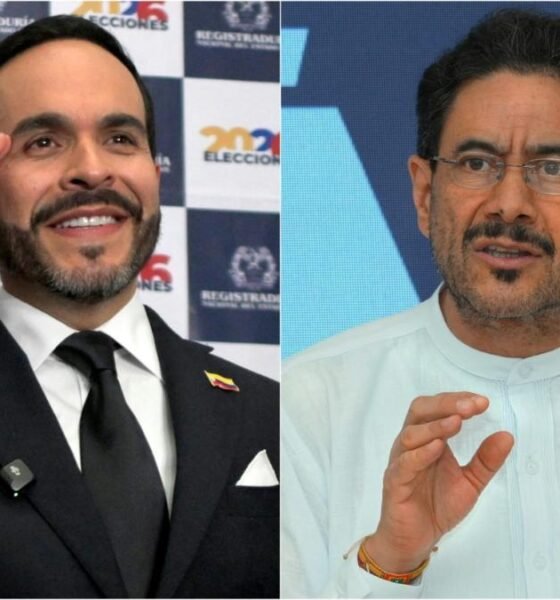 elección presidencial — Un montaje de dos fotografías muestra al exmandatario colombiano Iván Duque a la izquierda y al líder paquistaní Imran Khan a la derecha. Foto de: Perú21