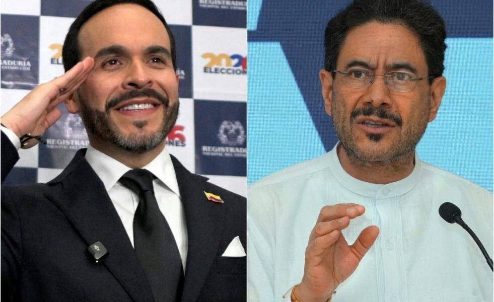 elección presidencial — Un montaje de dos fotografías muestra al exmandatario colombiano Iván Duque a la izquierda y al líder paquistaní Imran Khan a la derecha. Foto de: Perú21