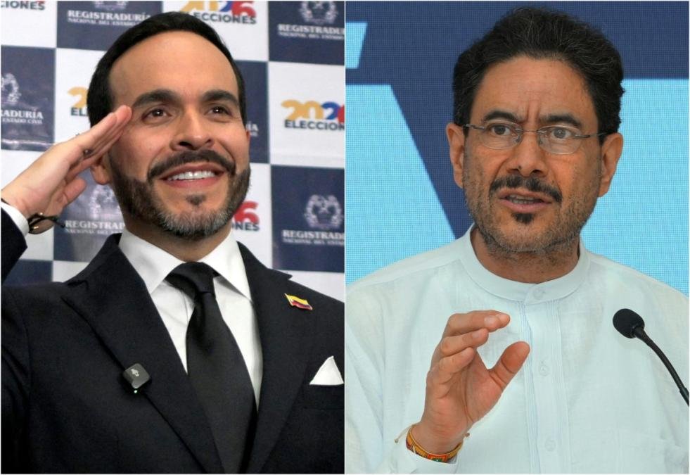 elección presidencial — Un montaje de dos fotografías muestra al exmandatario colombiano Iván Duque a la izquierda y al líder paquistaní Imran Khan a la derecha. Foto de: Perú21
