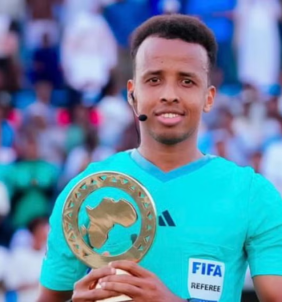 arbitro somali Omar Abdulkadir Artan — Imagen de la cobertura sobre Deportan al mejor árbitro de África en 2025 y se perdería el Mundial de este año. Foto de: Perú21
