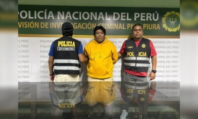 asesinato alcalde Víctor Hugo — Un detenido es presentado por la Policía Nacional del Perú tras ser vinculado con el crimen del alcalde Víctor Hugo Febre. Foto de: La República