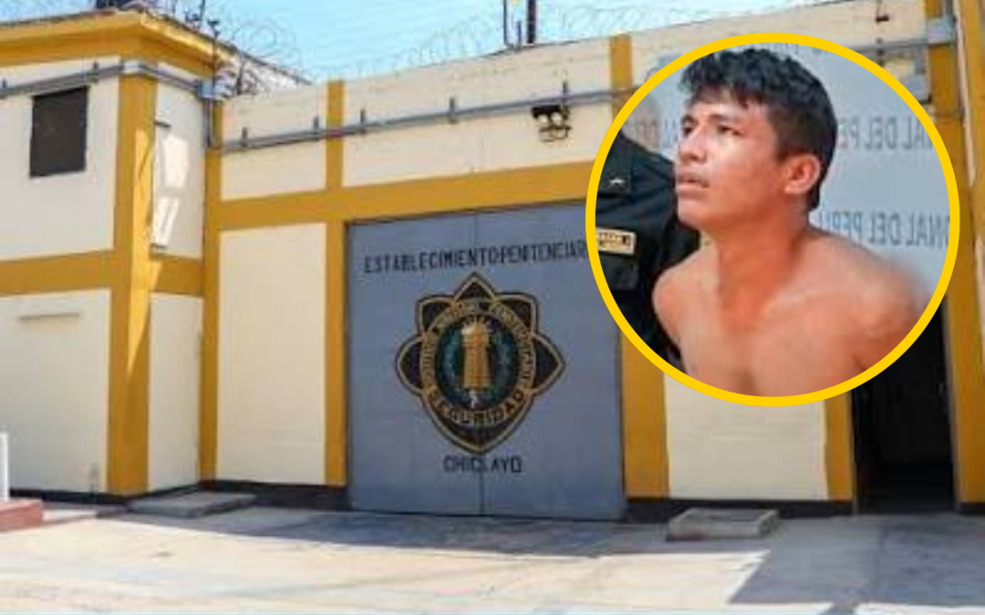 Kevin Jeanpier — Un interno del penal de Chiclayo es captado cerca del muro exterior tras intentar escapar durante el conteo. Foto de: Perú21